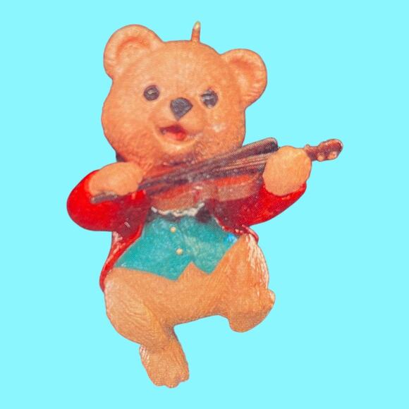 Vtg 1991 Fiddlin' Around Bear Hallmark Christmas Ornament by Ladene Votruba - Picture 3 of 8